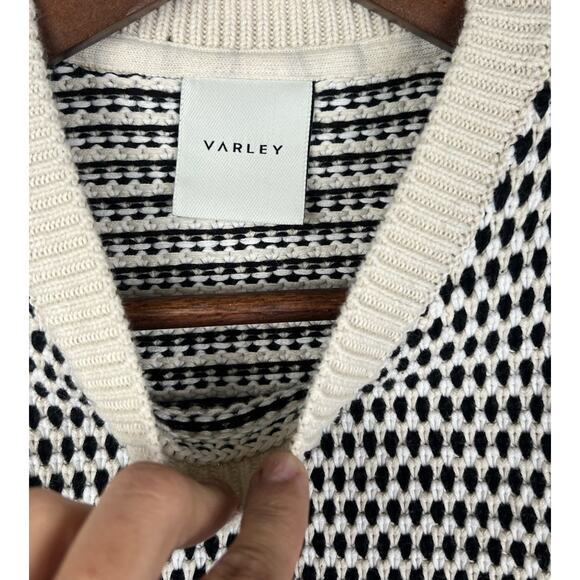 Varley Open XS Knit Tank Top Cream Black Sleeveless Sweater Vest - Picture 9 of 9